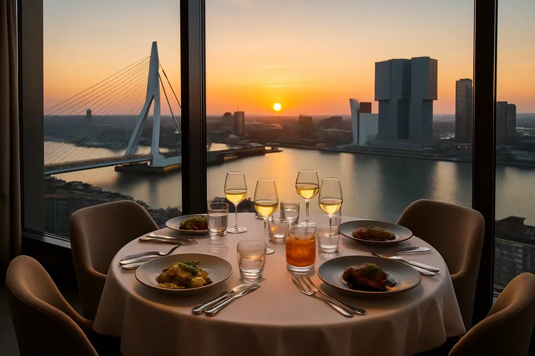 Culinair genieten in de Zalmhaventoren: restaurant met uitzicht over de maas
