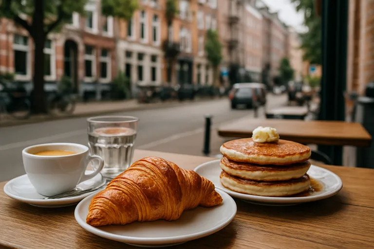 Ontbijten in amsterdam-zuid: start je ochtend met verse croissants, smeuïge pannenkoeken en topkoffie