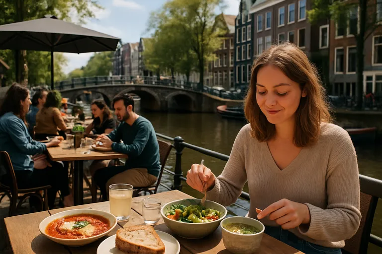 Smakelijk mittagessen in amsterdam: van levendige markten tot knusse cafés aan het water